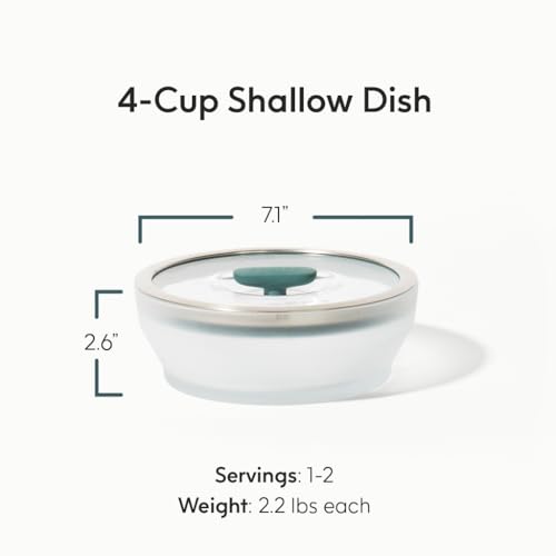 4 Cup Glass Cookware Container