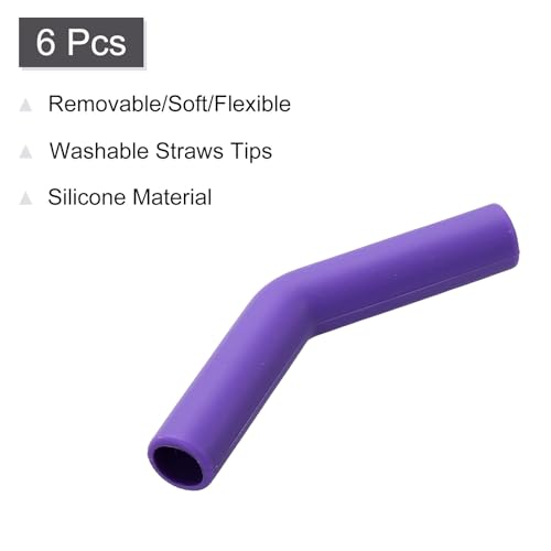 6Pcs Silicone Straw Tips (6 Count)