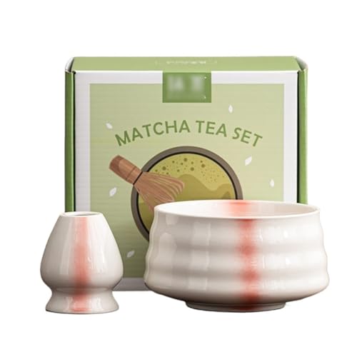 Ceramic Matcha Kit for Breakfast Afternoon Tea Contains Bowl Tea Brush Stand