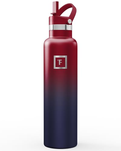 24 oz Narrow Mouth Water Bottle with Straw