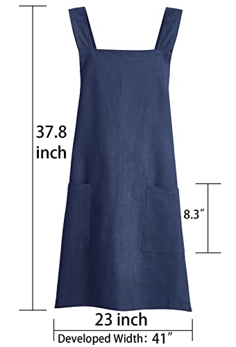 Soft Cotton Linen Apron for Women