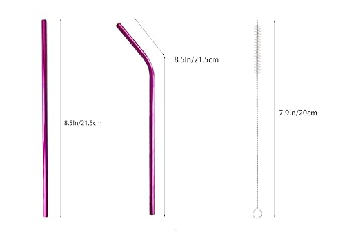 10 Pcs Stainless Steel Straws