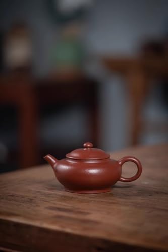 120cc chinese Yixing Handmade Zisha Da Hong Pao Clay teapot ""Bian Pan"" Gongfu Tea Pot teaworldsupply