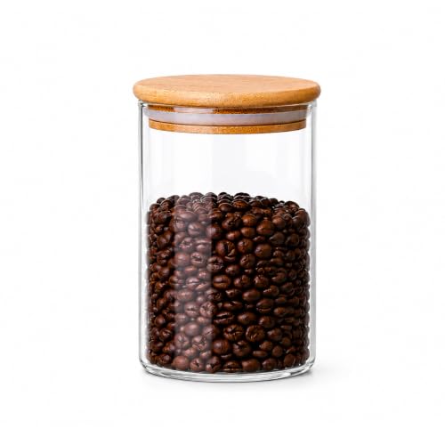 960 ML 32 FL Oz Glass Storage Container with Wood Lid