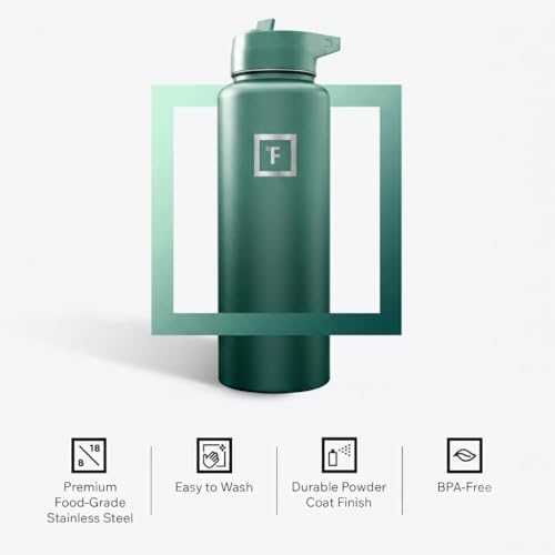 40 oz Wide Mouth Water Bottle with Straw