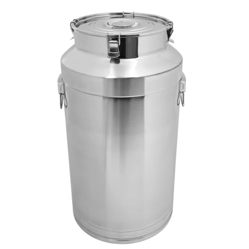 Stainless Steel Milk Bucket with Sealing Lid and Carry Handle