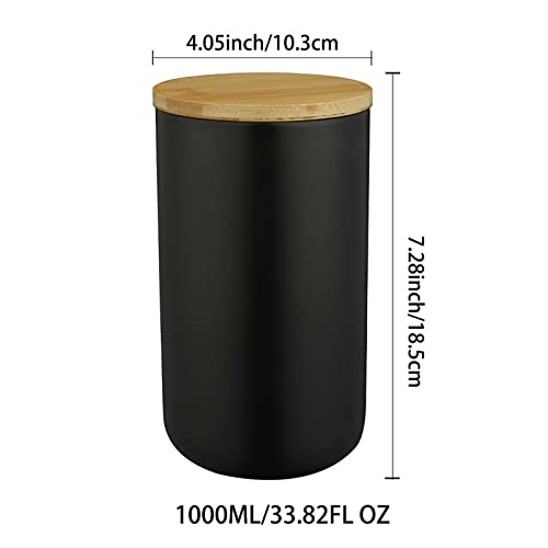 Ceramic Food Storage Jar with Airtight Bamboo Lid