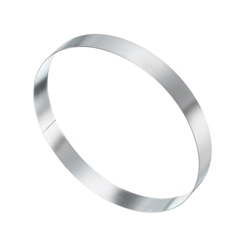 Round Cake Ring 6.3 x 1 Inch Seamless Stainless Steel Pastry Mousse Dessert Ring Mirror Coating for Baking Cooking English Muffins Crumpet Making Tool