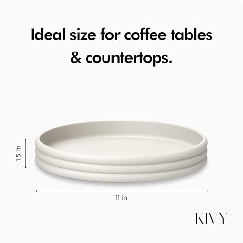 Round Decorative Concrete Tray 11x1