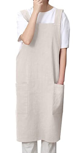 Soft Cotton Linen Apron for Women