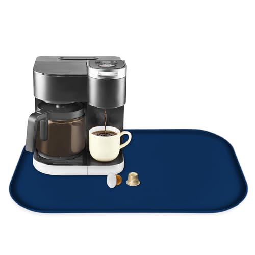 Silicone Coffee Maker Mat with Lip for Countertops
