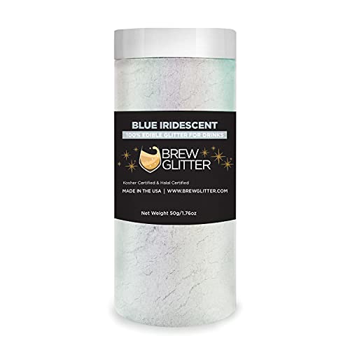 Blue Iridescent BREW GLITTER Edible Glitter For Drinks
