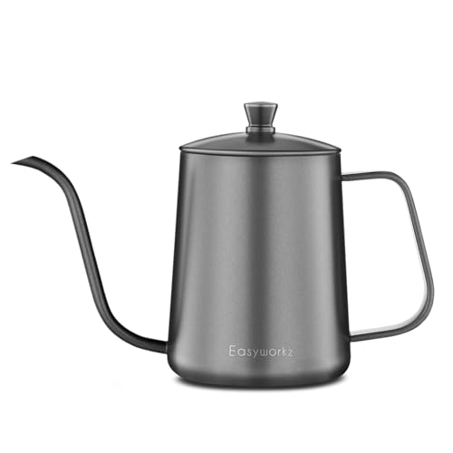 Gage Gooseneck Pour Over Coffee Kettle 12 oz Stainless Steel Hand Drip Coffee Pot With Long Narrow Spout
