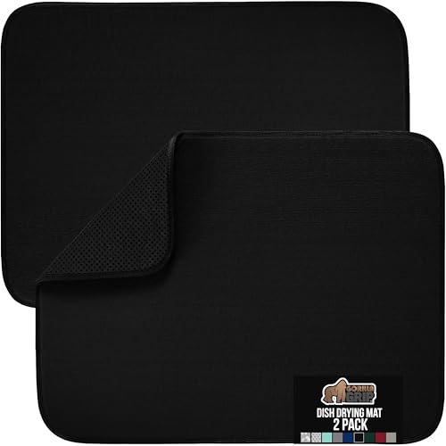 Ultra Absorbent Microfiber Dish Drying Mat (2 Count)