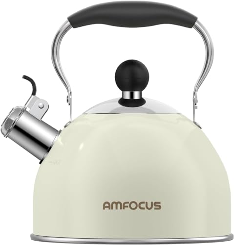 Tea Kettle 2 Quart Stainless Steel Whistling Tea Kettle