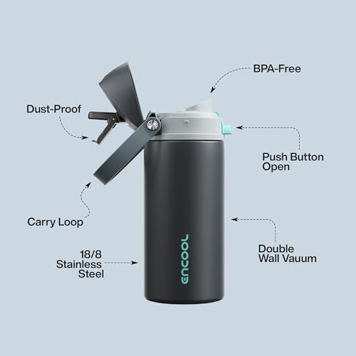 Insulated Water Bottle with Straw