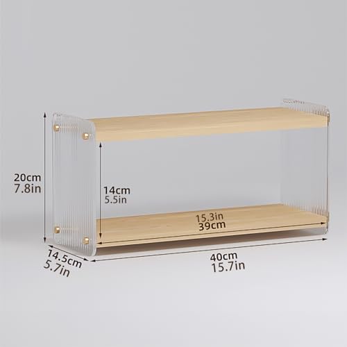 Coffee Station Organizer 2 Tier Acrylic Home Storage Mugs Hooks for Kitchen Countertops