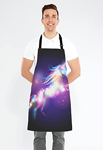 Unicorn Magic Design With Stars Adjustable Bib Apron