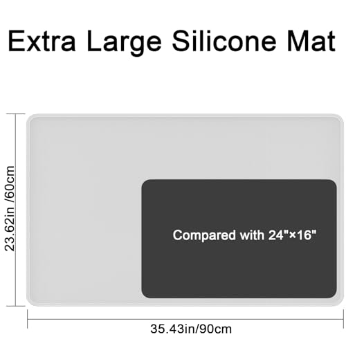 Silicone Mat 35.4"x23.6" Silicone Mats for Kitchen Counter Heat Resistant Mats for Countertop