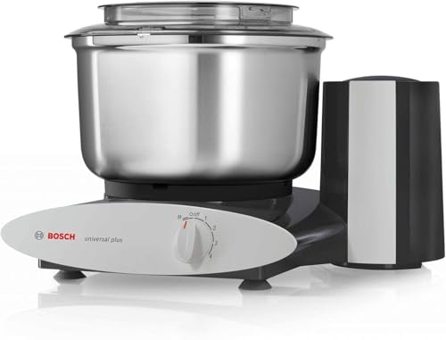 Bosch Universal Plus Stand Mixer with Stainless Steel Bowl with NutriMill Dough Hook Extender Bundle