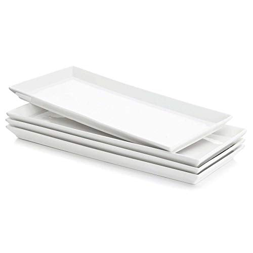 Rectangular Porcelain Platters (4 Count)