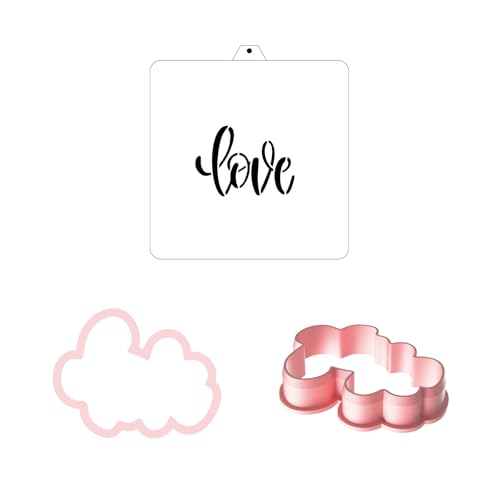 Cookie Cutter and Stencil Bundle Royal Icing Cookies Stencils Paint Your Own Biscuit Bakery Starter Kits Royal Icing Fondant Cutters Birthday Wedding Holiday Cookies Painting Coloring Pages Comb (9 Count)
