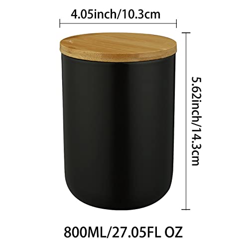 Ceramic Food Storage Jar with Airtight Bamboo Lid