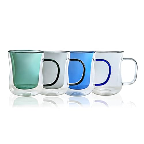Double Walled Glass Coffee Mugs With Handle (48 Count)