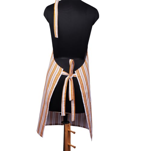 Cotton Aprons for Women with Pockets Adjustable Strap and Waist Ties Reusable Printed Aprons for Baking