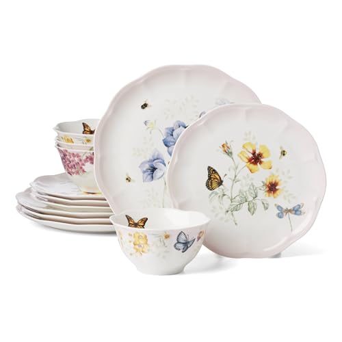 Butterfly Meadow Pink Porcelain 12 (12 Count)