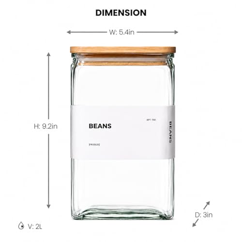 Glass Storage Jars with Bamboo Lid