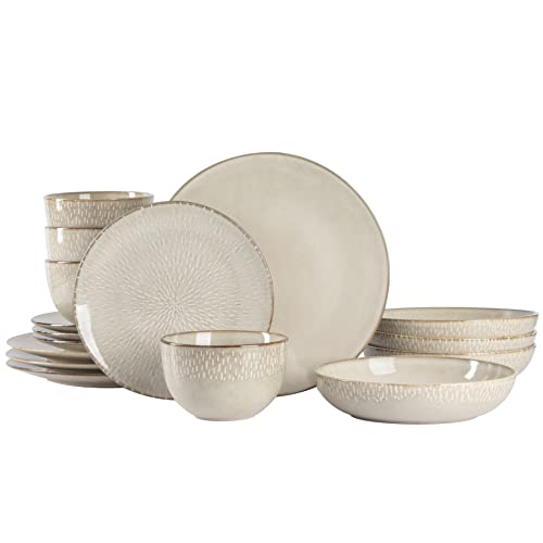 Matisse 16 Piece Double Bowl Dinnerware Set