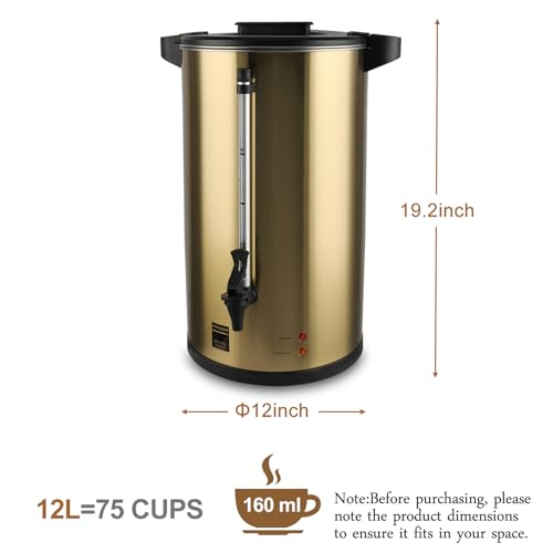 75 Cup Coffee Urn 304 Electric Hot Coffee Dispenser Percolator (75 Count)