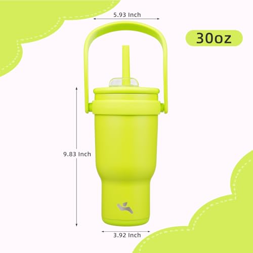 30 oz Tumbler with Handle and Straw