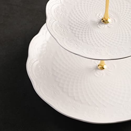Sweejar 3 Tier Ceramic Cake Stand Wedding