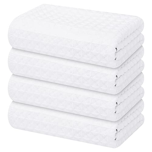 Microfiber Waffle Weave Kitchen Towels (4 Count)