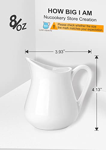 2 Pack 8 Oz Creamer with Handle