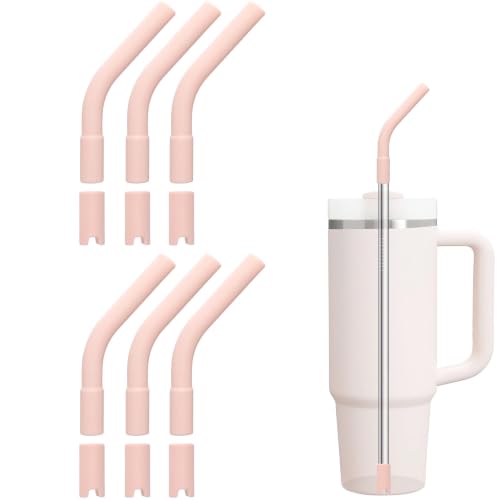 6Pcs Silicone Straw Tips for Metal Straw and Other 0.31 Inch Straws (6 Count)