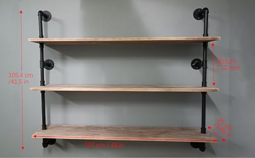 Industrial Pipe Floating Shelves