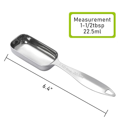 2PCS 1-1/2tbsp(22.5ml) Measuring Spoon, Stainless Steel Measure Teaspoon (2 Count)