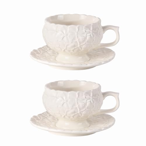 Tea Cups and Saucers Set of 2 (2 Count)