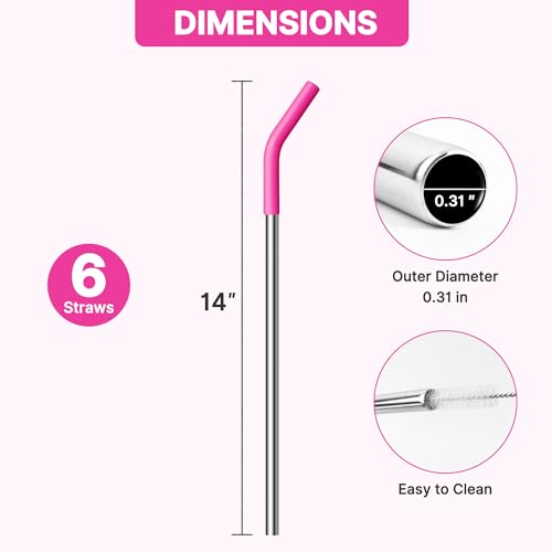Metal Straws Reusable for 40oz Tumblers