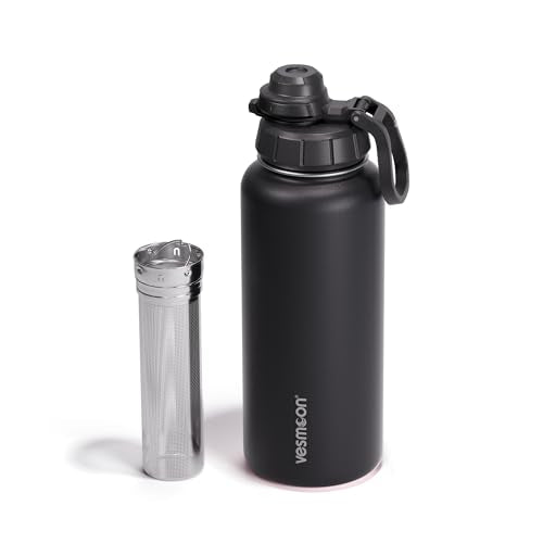 Vessence 32 Oz Stainless Steel Tea Infuser Bottle for Loose Leaf Tea