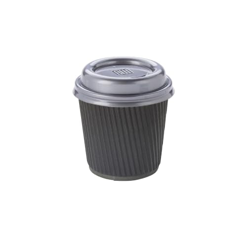 Coffee Cups 500 Pack of 4 oz Paper Ripple Wall Espresso Cups Insulated Leakproof Disposable (500 Count)