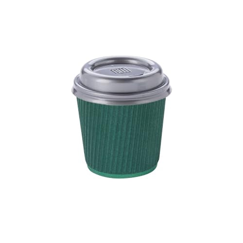 Ripple Wall Coffee Cups 500 Count 4 Ounce Insulated Forest Green Paper Cups