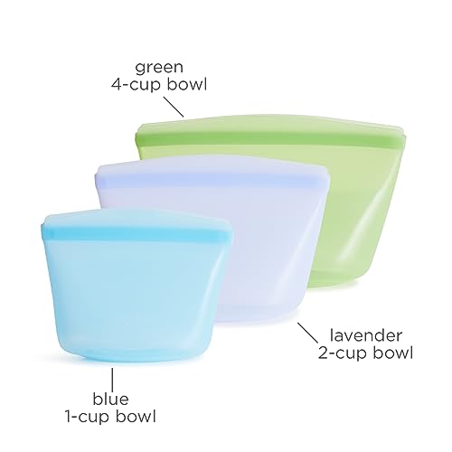 Premium Reusable Silicone Bags and Lunch Bag (3 Count)