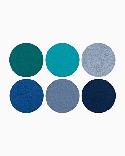 Bierfilzl Merino Wool Round Coasters Set of 6 (6 Count)