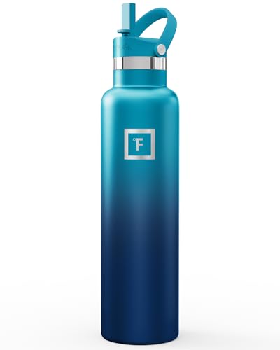 24 oz Narrow Mouth Water Bottle with Straw