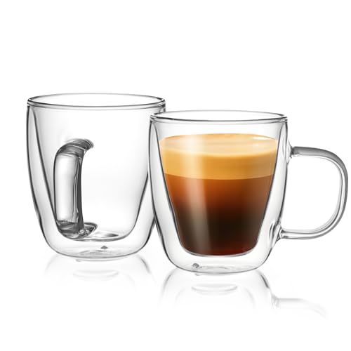 5oz Double Wall Glass Espresso Cups Set of 2 (2 Count)