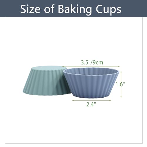 Large Silicone Muffin Cups (12 Count)